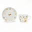 Grande tasse à thé en porcelaine avec soucoupe Honey Bee (450 ml) - ensemble de 2