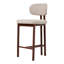 Upholstered Bar Stool with Iron Frame-307419546