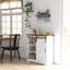 Farmhouse Coffee Bar Cabinet, 33" Buffet Sideboard With Sliding Barn Door And Adjustable Shelf, Kitchen Buffet Cabinet-1019667740