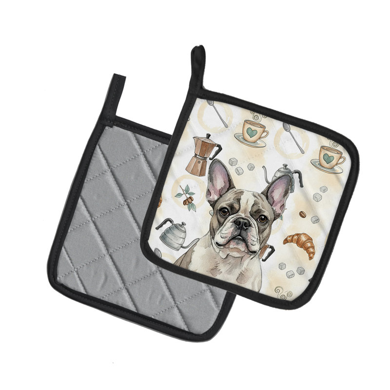 Paire de porte-pots Pied French Bulldog