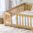 Queen Solid Wood Floor Bed with Safety Guardrails and Door-2032658793-2032658799