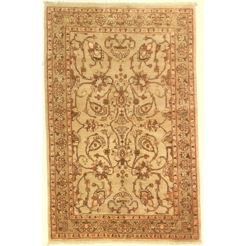 Handmade Cotton and Wool Oriental Area Rug
