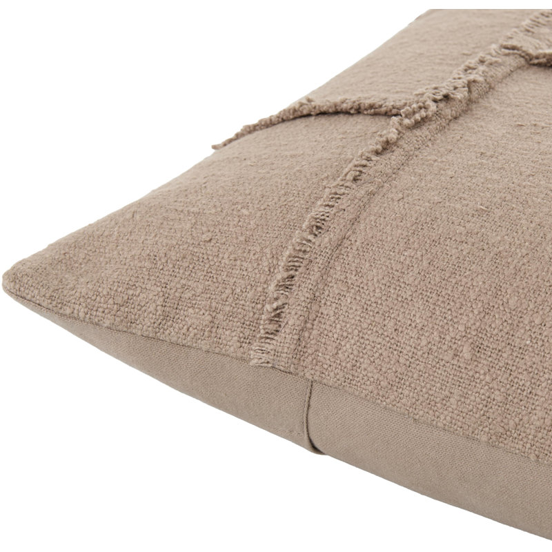 Yulara Accent Pillow Cover & Insert, Beige, Polyester, Square 18"