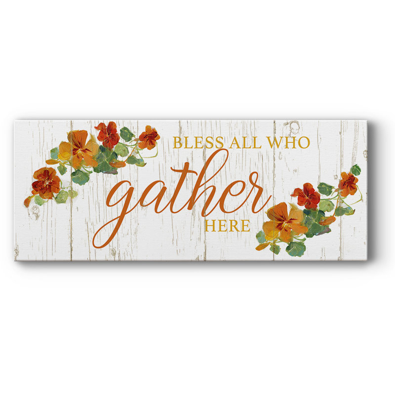 «Gather Here», reproduction sur toile, H 8 po x l 20 po x P 1,5 po
