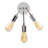 Modern Chrome Wall Lamp, 8.7 in Diameter x 11.0 in Height | Durable Iron Body, 3 x E27 Socket (Max 40W) | Elegant Silver Finish, Stylish Lighting for Home & Office, IP20 Rated, Ideal for Contemporary Decor-260506642