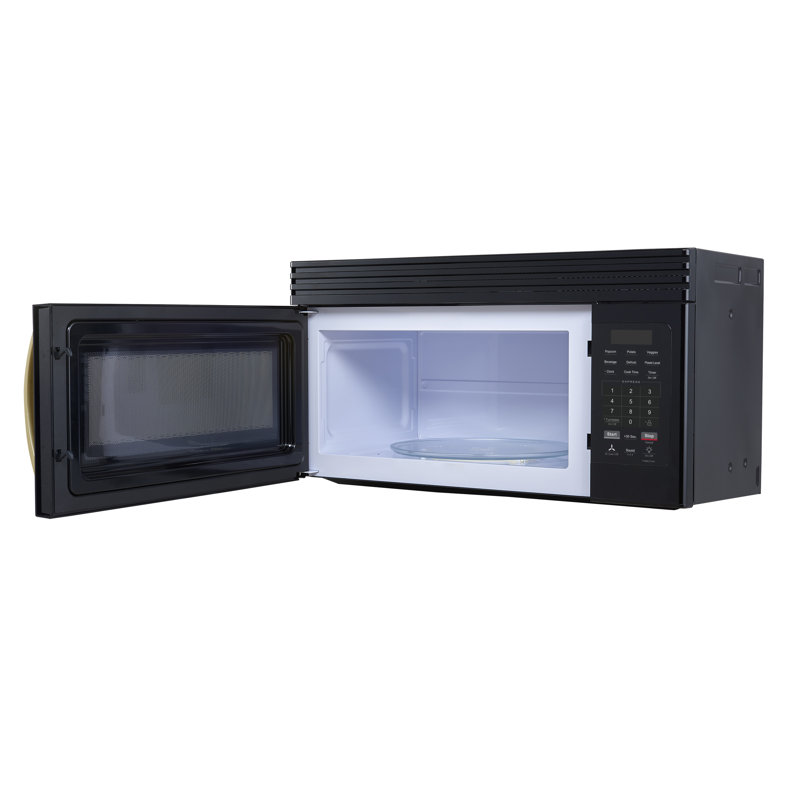 Forno Scalo 30-Inch Over the Range Microwave, Black – 1.6 cu.ft, 300 CFM Convertible Vent