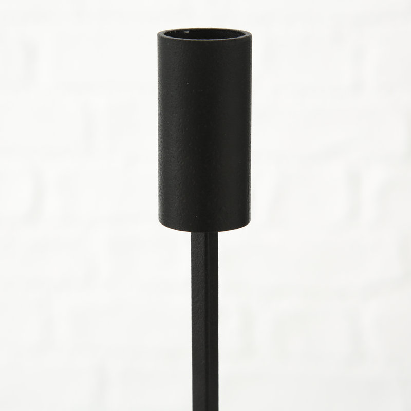 12.6'' H Metal Tabletop Candlestick, Black
