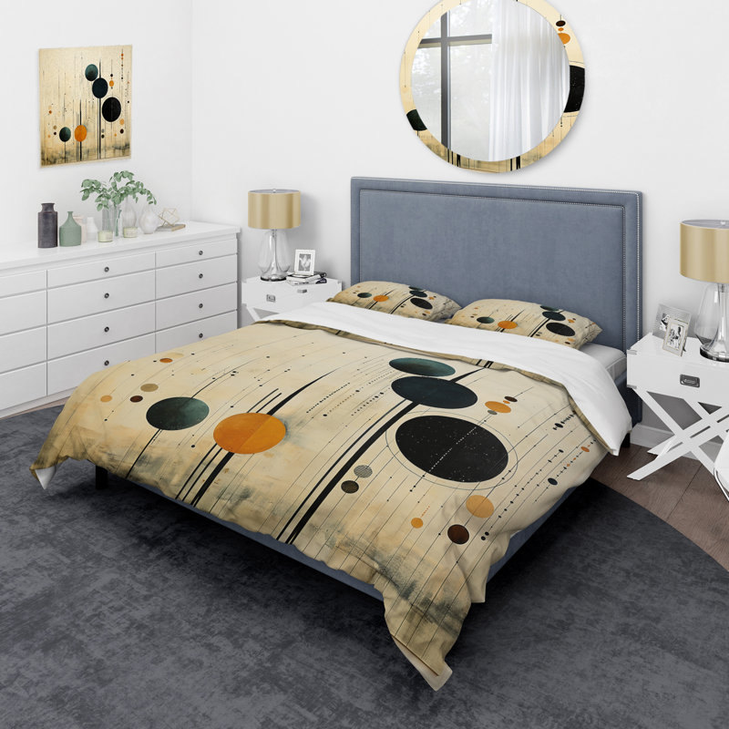 Ensemble de housse de couette coloré Mid Century Minimalist Oasis IV - Minimalisme