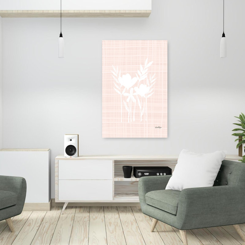 Happy Florals II, art floral contemporain, H 36 po x l 24 po