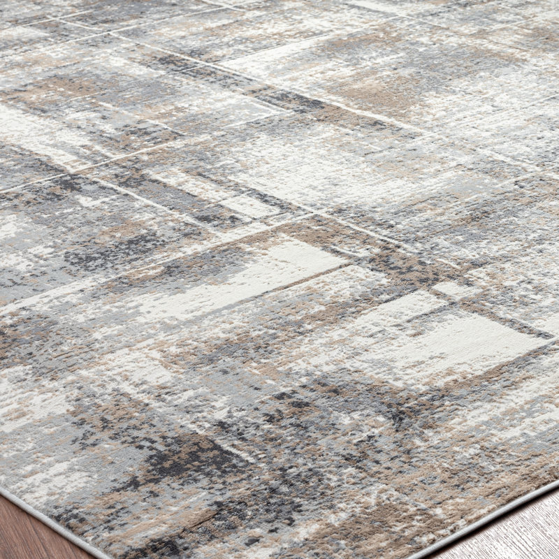 Miamiville Area Rug in Gray/Ivory, Rectangle 9'6" x 13'