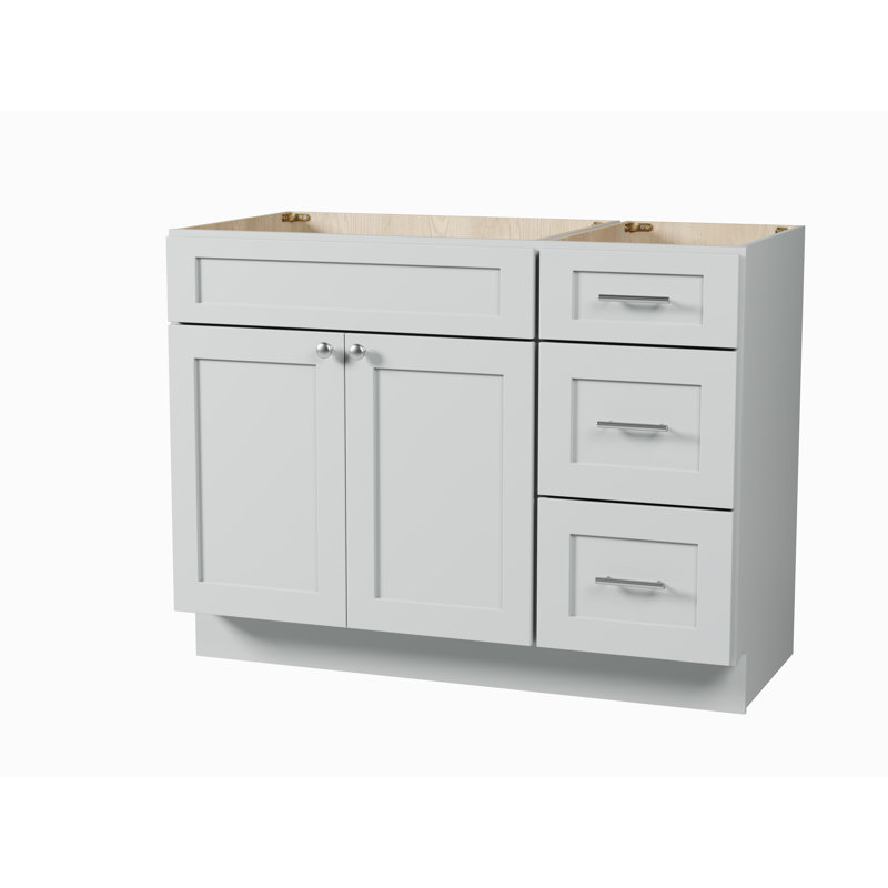 Meuble-lavabo simple 45 po avec tiroir Disar, Gris