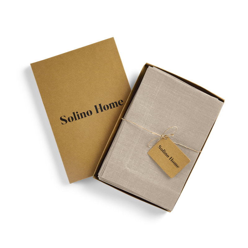 Diana - 100% Pure Linen Dinner Napkins, Natural