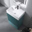 Meuble-lavabo autoportant moderne rayé 20 po avec lavabo en céramique