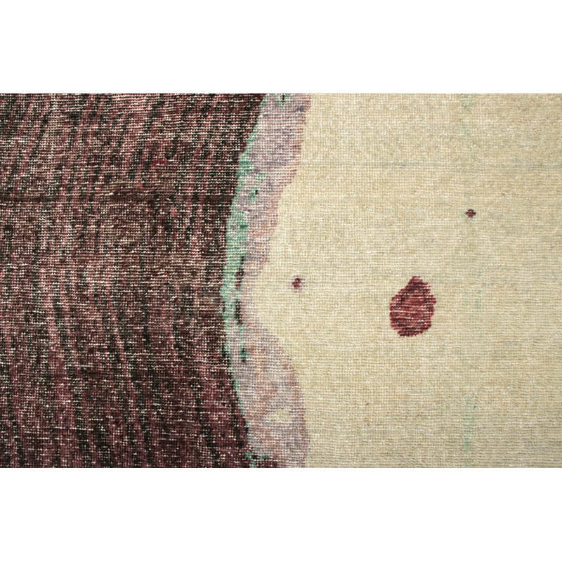 Distressed Homage Handmade Kilim Wool Striped Area Rug, Runner 3' x 14'