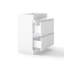 Armoire de meuble-lavabo compacte, MDF blanc, minimaliste moderne pour les petits espaces