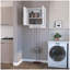 Carmelita 2-Door 2-Shelf Wall Storage Cabinet with Hangers White