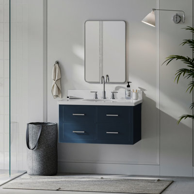 Ensemble de meuble-lavabo mural simple 37 po Macmullin