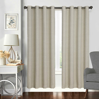 Alera Linen Blackout Curtain Single Panel