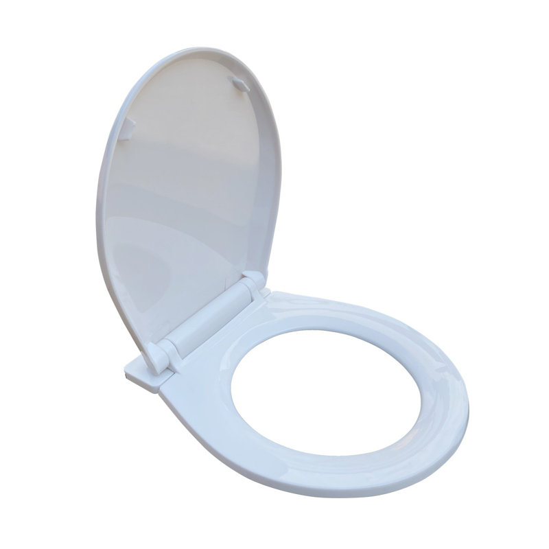 Siège de toilette blanc rond en plastique à fermeture lente pour enfant
