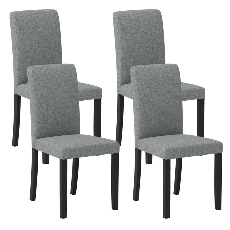  Dining Chair Set of 4 Mid-Century Modern Fabric Upholstered Parson Chairs, 4