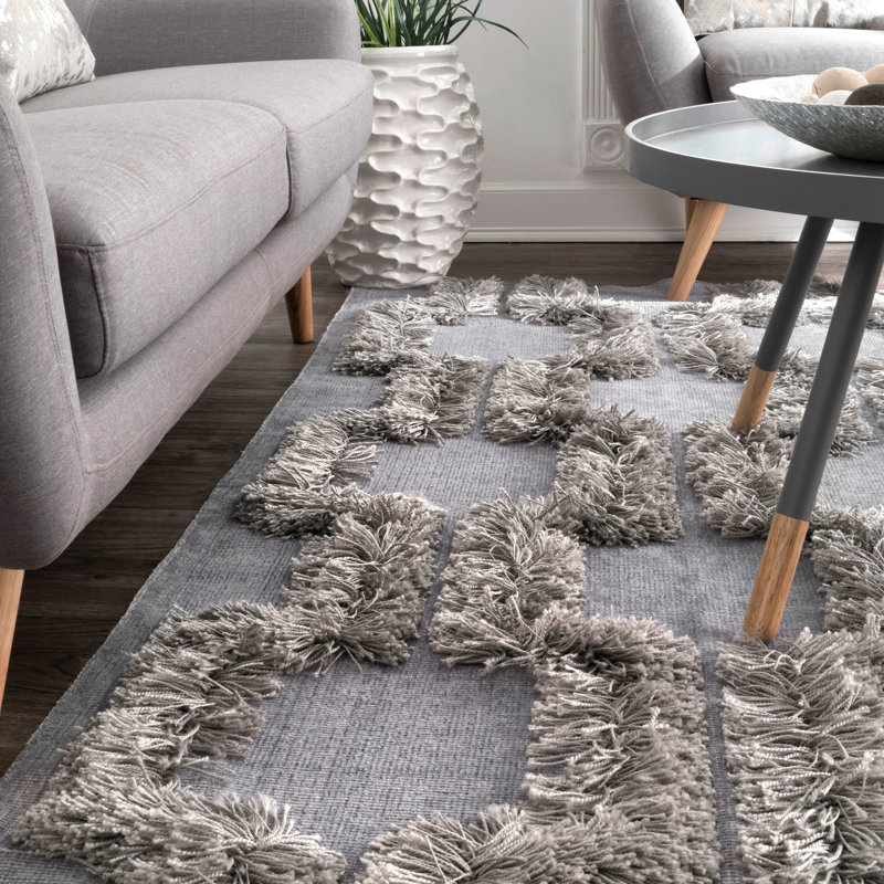Geometric Indoor Rug, Rectangle 6'7" x 9'
