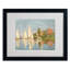 "Regatta at Argenteuil" par Claude Monet, reproduction d'art sur toile encadrée en gris / vert-1101039518-1101039519