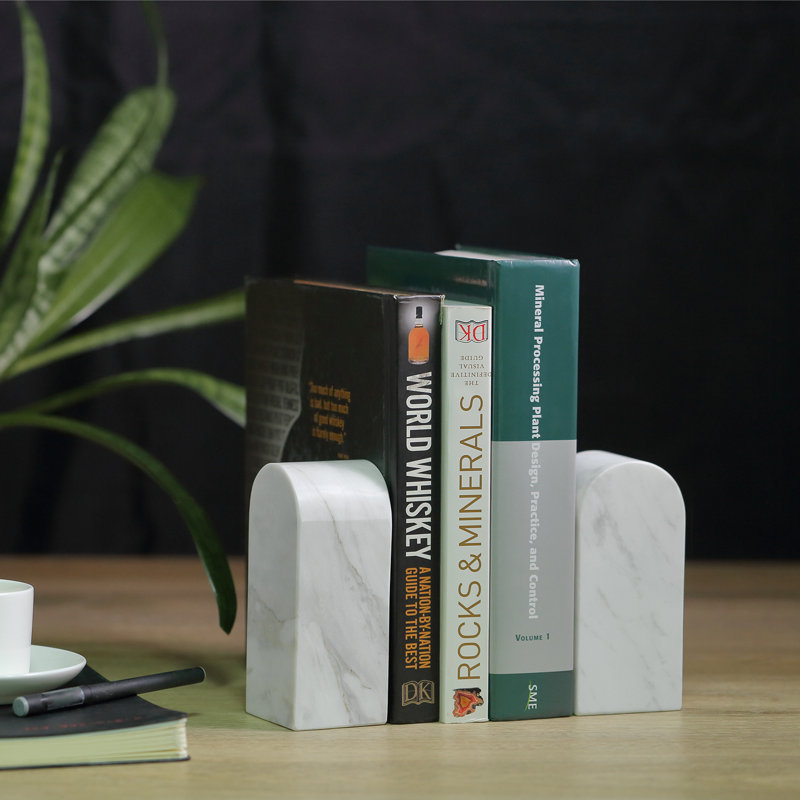Serre-livres en marbre (ensemble de 2)