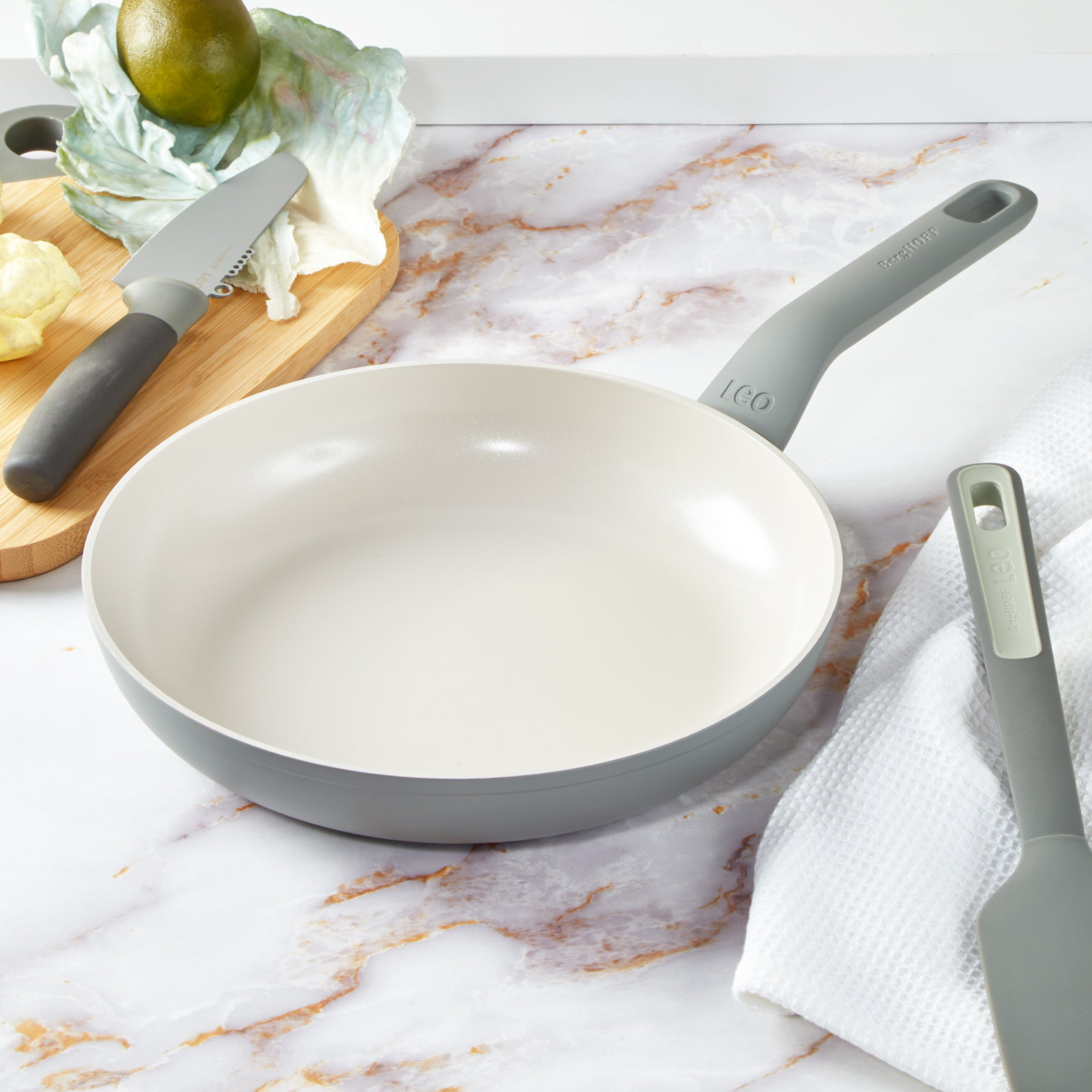BergHOFF Non-Stick Ceramic Frying Pan, Gray, 10"