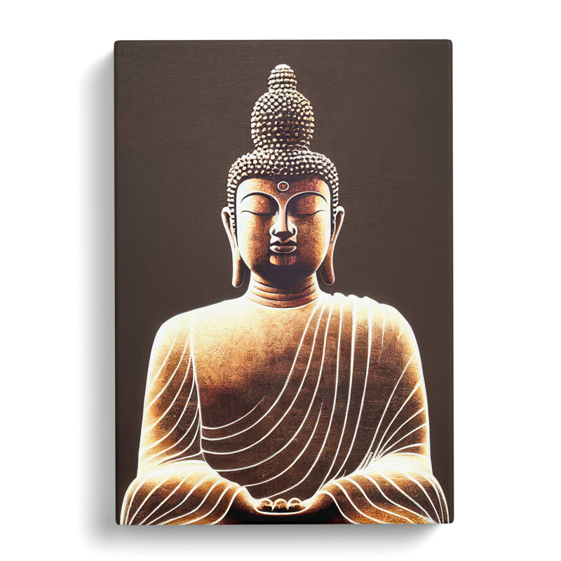 Gentle Buddha - Wrapped Canvas Print, 50cm H x 35cm W x 3cm D