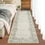 Tapis antidérapant lavable à la machine pour le salon Bordure florale à motif vieilli rétro-1162446256