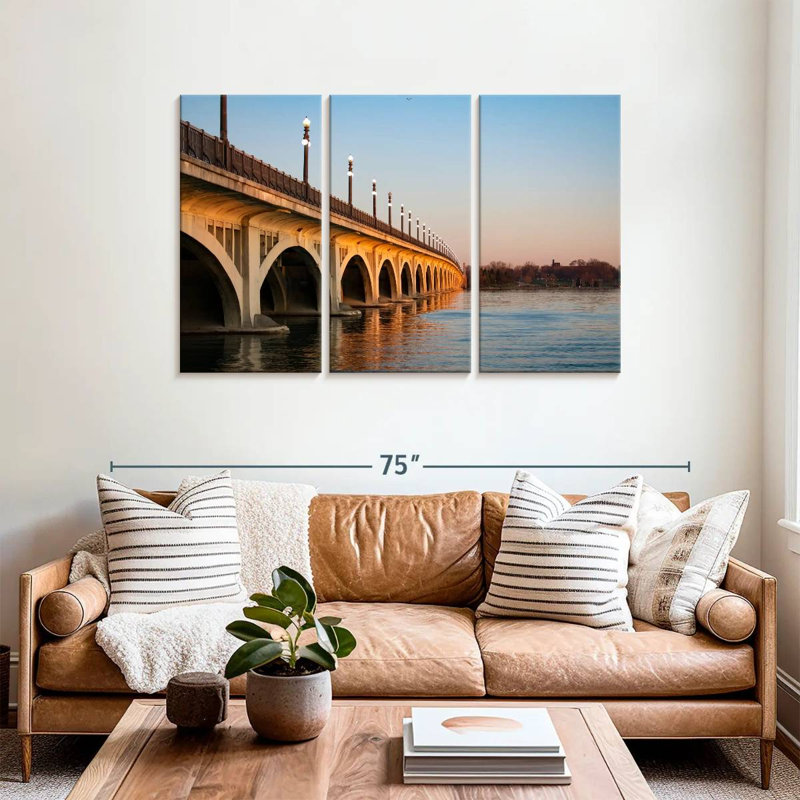Detroit MacArthur Bridge, 36" H x 57" W