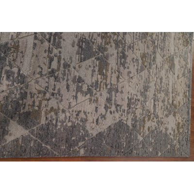 Tapis oriental à motif abstrait all-over 6 x 8
