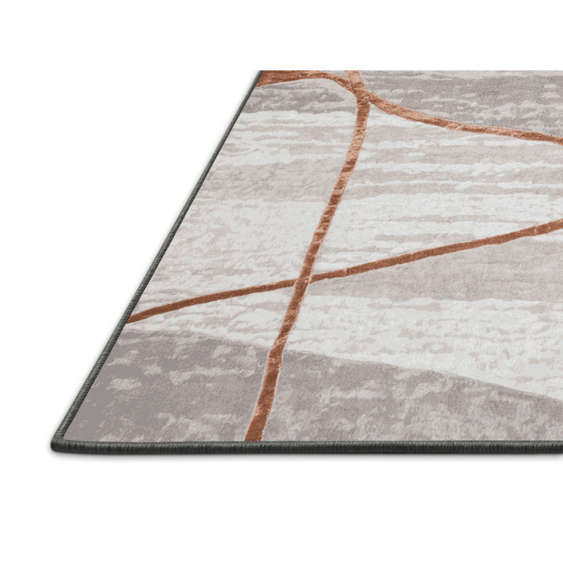 Silky Soft Plush Grey Area Rug, Round 4'