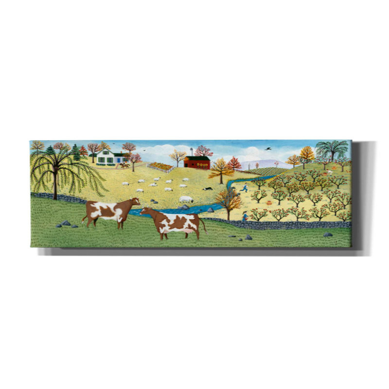 «Willow Tree Farm» par Susan Henke, reproduction d'art sur toile, H 12 po x l 36 po x P 1,5 po