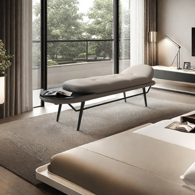 Banc rembourré en cuir Luxury Luxury