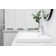 AGUA CANADA Leandro 15.75'' Gloss White Polymarble Rectangular Bathroom Sink with Overflow