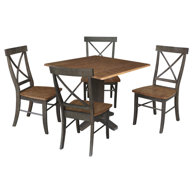 Ensemble de salle à manger L 36 po x l 22 po Dooly, Hickory / charbon délavé