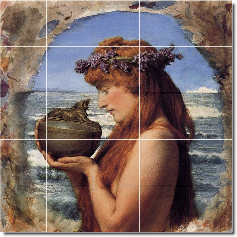 Carreau de peinture murale 40 po x 40 po 8 po x 8 po, Mythologie - 167