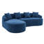 Canapé modulaire en L en éponge à compression complète avec méridienne incurvée, canapé modulaire en chenille, haute densité 30D pour le salon en appartement-804926951