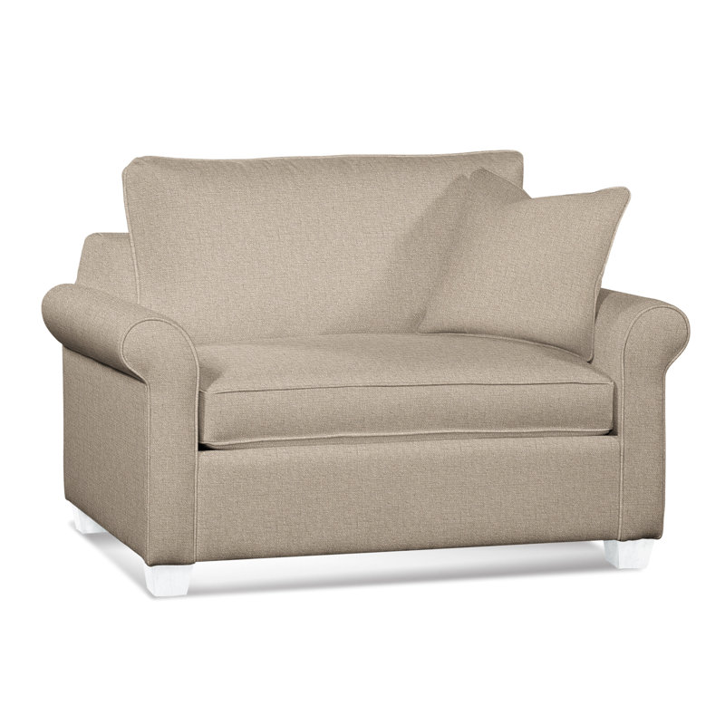 Park Lane Sleeper Sofa, Kensington Spa; 0611-56, Gel Memory Foam Mattress, Frost White Finish