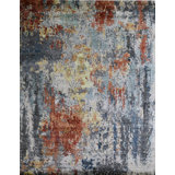 Contemporary One-of-a-Kind Rectangle 10' x 13'9" Hand Knotted Area Rug