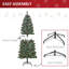 HOMCOM Prelit Artificial Pencil Christmas Tree with Red Berry Green-774731551