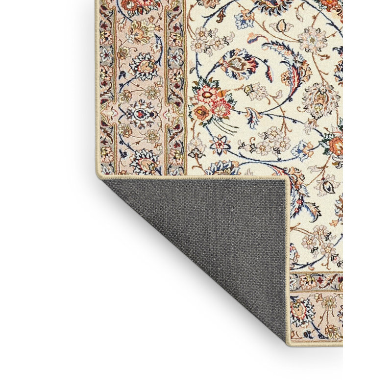 Tapis beige/gris traditionnel, Rectangle 4 pi x 6 pi
