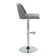 Swivel Upholstered Adjustable Height Counter Stool with Metal Frame