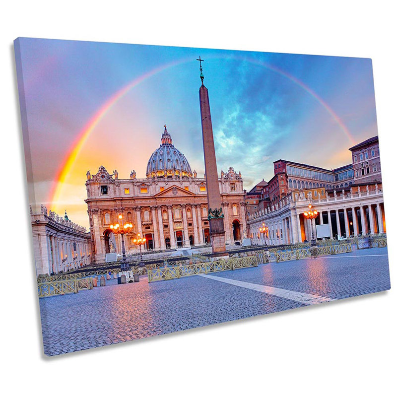 Saint Peter's Square Rome - Wrapped Canvas Print, 30.5cm H x 45.7cm W x 2cm D