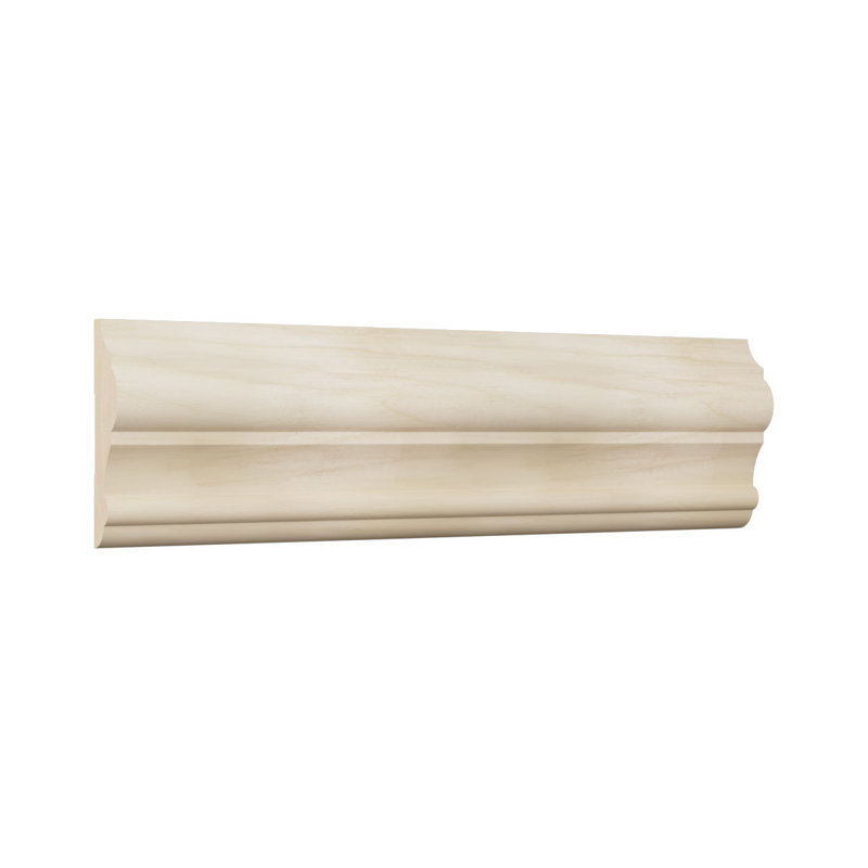 96" Natural Poplar Solid Wood Chair Rail Molding