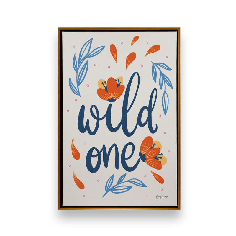 «Wild Petals», reproduction sur toile, Cadre flottant doré poli, H 18,75 po x l 12,75 po x P 1,75 po