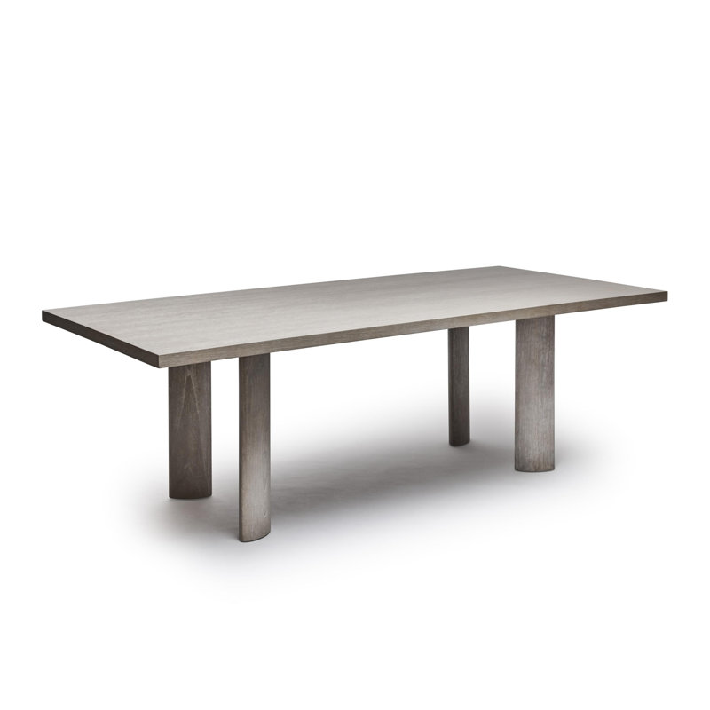 Aubry Solid Oak Dining Table, Cliffside Gray