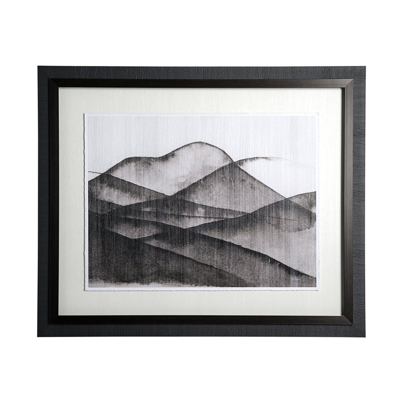 «Beyond the Rainy Hills», reproduction d'art encadrée à la main mat sous verre, Beyond the Rainy Hills II