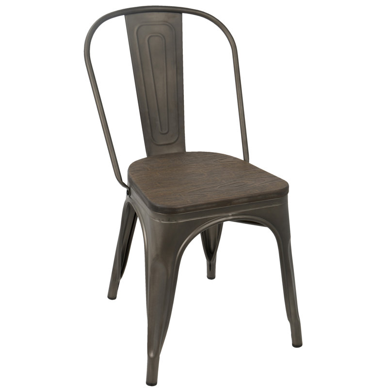 Chaise de salle à manger empilable Industrial-Farmhouse